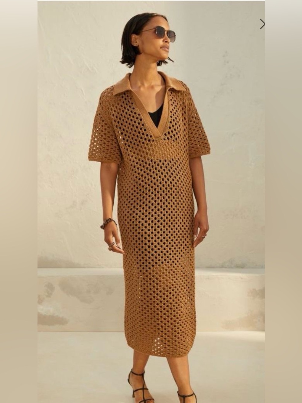 H&M Conscious Crochet Dress Sz M